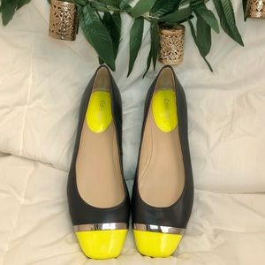 NWOT Calvin Klein Grey Blue & Lime Green Flats